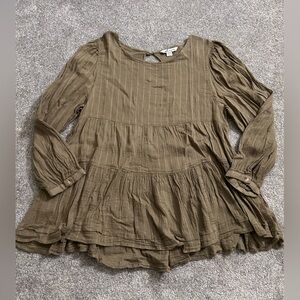 American Eagle Outfitters open back green Women's Blouse